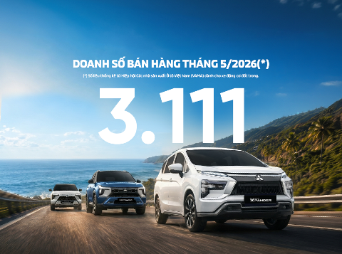 Mitsubishi Motors VIỆT NAM công bố kết quả bán hàng tháng 5/2026