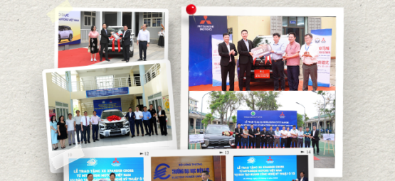Mitsubishi Motors Việt Nam trao tặng 12 xe và nhiều bộ động cơ, hộp số cho 15 trường đại học